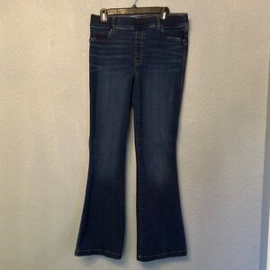 SPANX Blue Flare Wide Leg Jeans